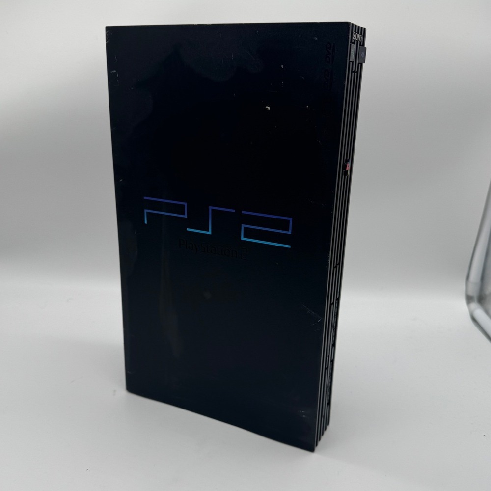 Sony PlayStation 2 PS2 Fat Console Black For Parts Repair Broken Disc Tray